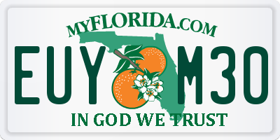 FL license plate EUYM30