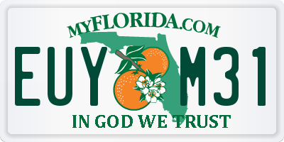 FL license plate EUYM31