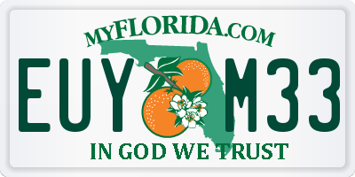 FL license plate EUYM33