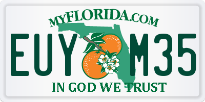 FL license plate EUYM35