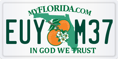 FL license plate EUYM37