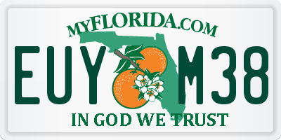 FL license plate EUYM38