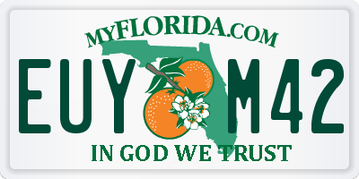 FL license plate EUYM42