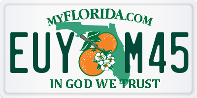 FL license plate EUYM45