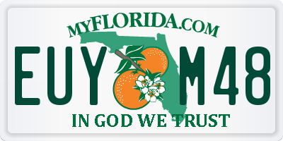 FL license plate EUYM48