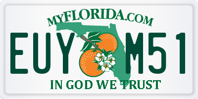 FL license plate EUYM51