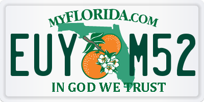 FL license plate EUYM52