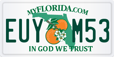 FL license plate EUYM53