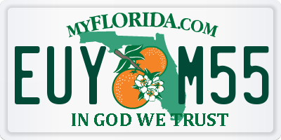 FL license plate EUYM55