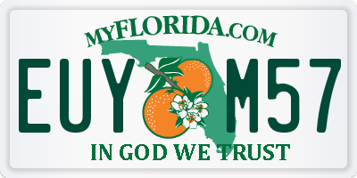 FL license plate EUYM57