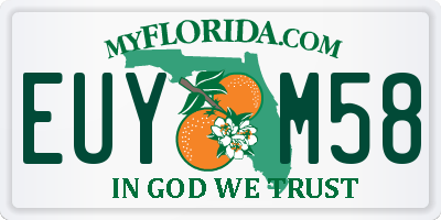 FL license plate EUYM58