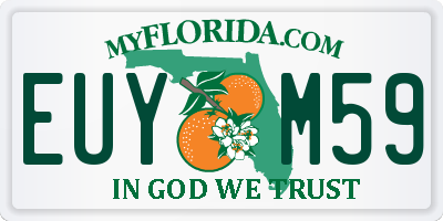 FL license plate EUYM59