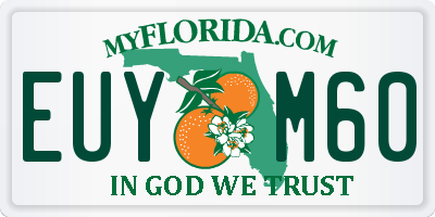 FL license plate EUYM60