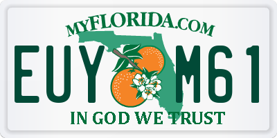 FL license plate EUYM61