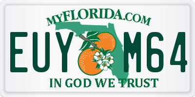 FL license plate EUYM64
