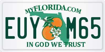 FL license plate EUYM65