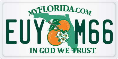 FL license plate EUYM66