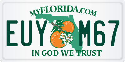 FL license plate EUYM67