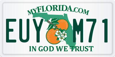 FL license plate EUYM71