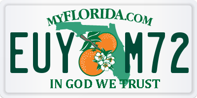 FL license plate EUYM72