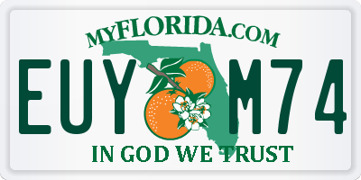 FL license plate EUYM74