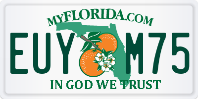 FL license plate EUYM75