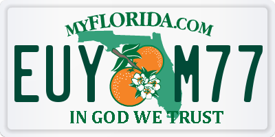 FL license plate EUYM77