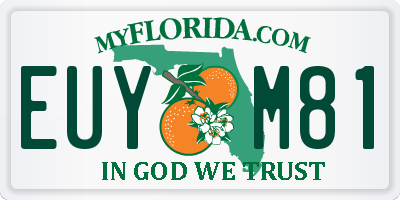 FL license plate EUYM81