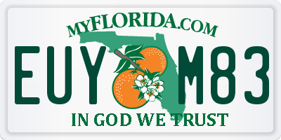 FL license plate EUYM83