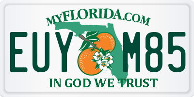 FL license plate EUYM85