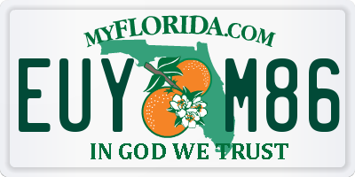 FL license plate EUYM86