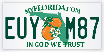 FL license plate EUYM87