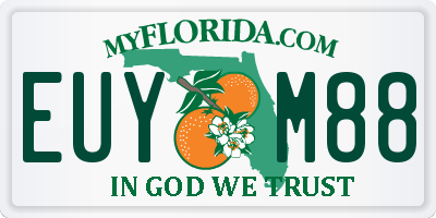FL license plate EUYM88