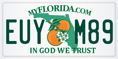 FL license plate EUYM89