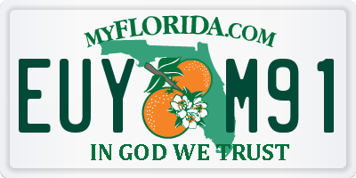 FL license plate EUYM91