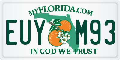 FL license plate EUYM93