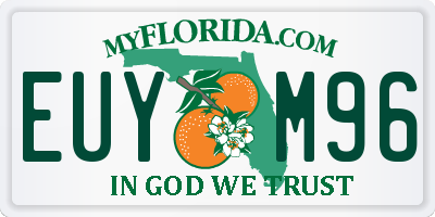 FL license plate EUYM96