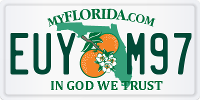 FL license plate EUYM97