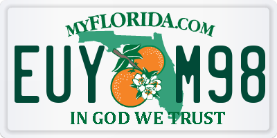 FL license plate EUYM98