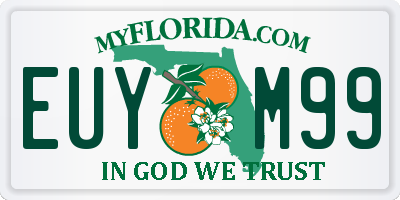 FL license plate EUYM99