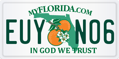 FL license plate EUYN06