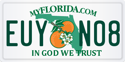 FL license plate EUYN08