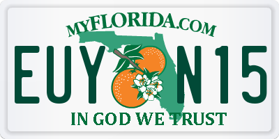 FL license plate EUYN15