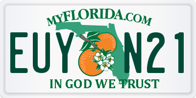 FL license plate EUYN21