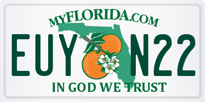 FL license plate EUYN22