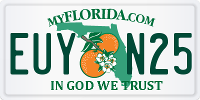 FL license plate EUYN25