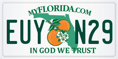 FL license plate EUYN29