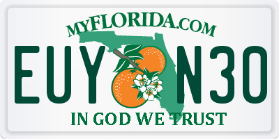 FL license plate EUYN30