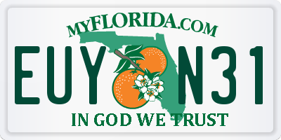 FL license plate EUYN31