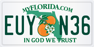 FL license plate EUYN36
